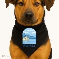 Sydney Skyline View USA-Made Doggie Bandana thumb 1