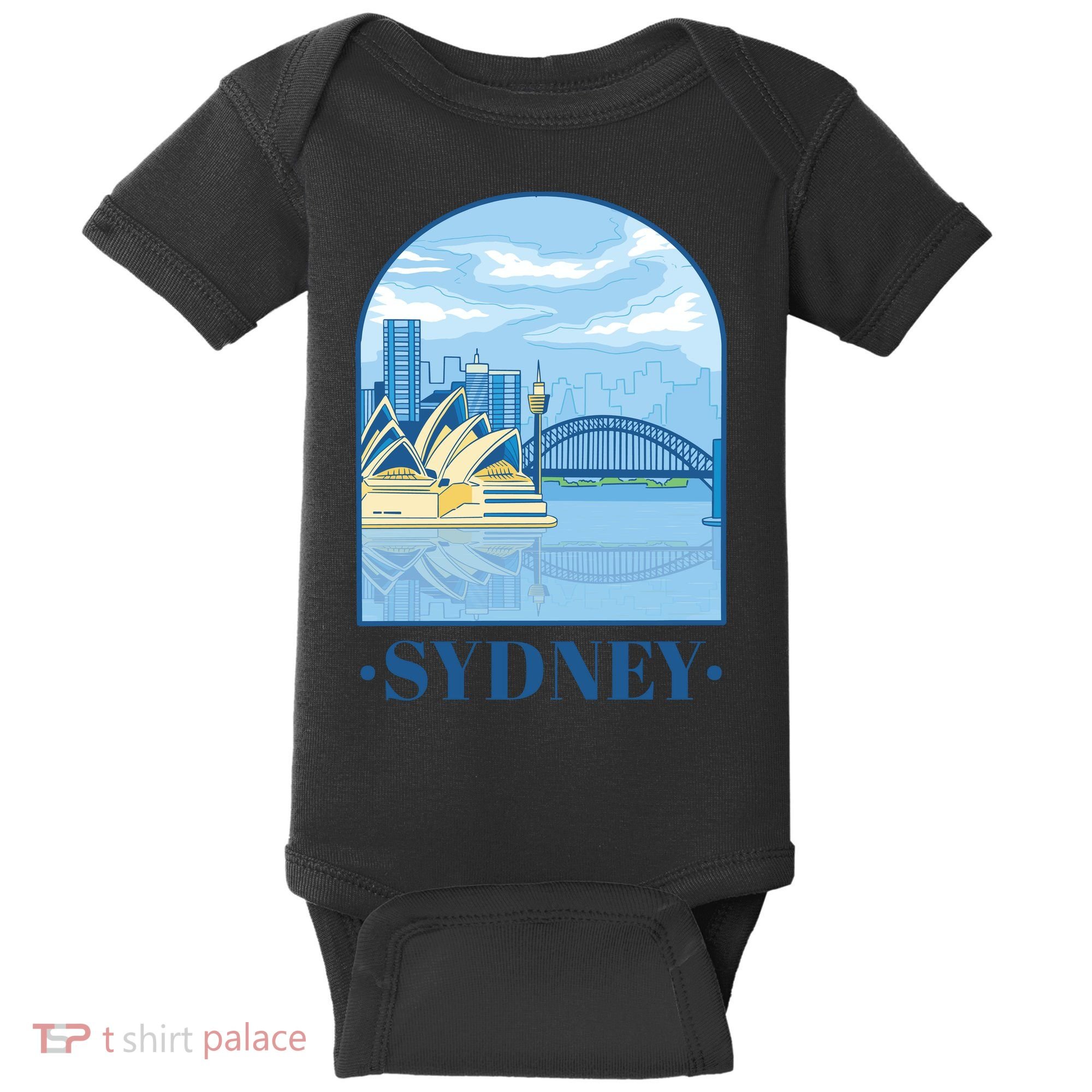 Sydney Skyline View Baby Bodysuit