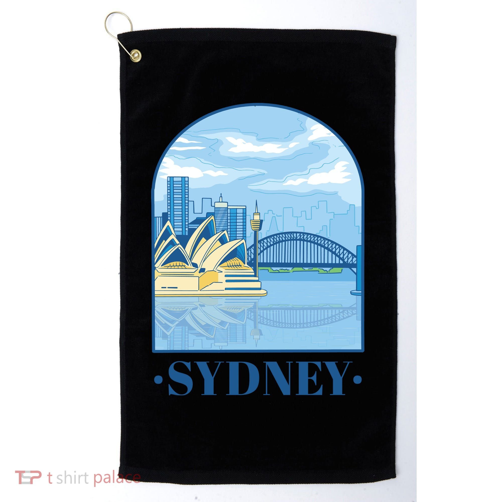 Sydney Skyline View Golf Towel