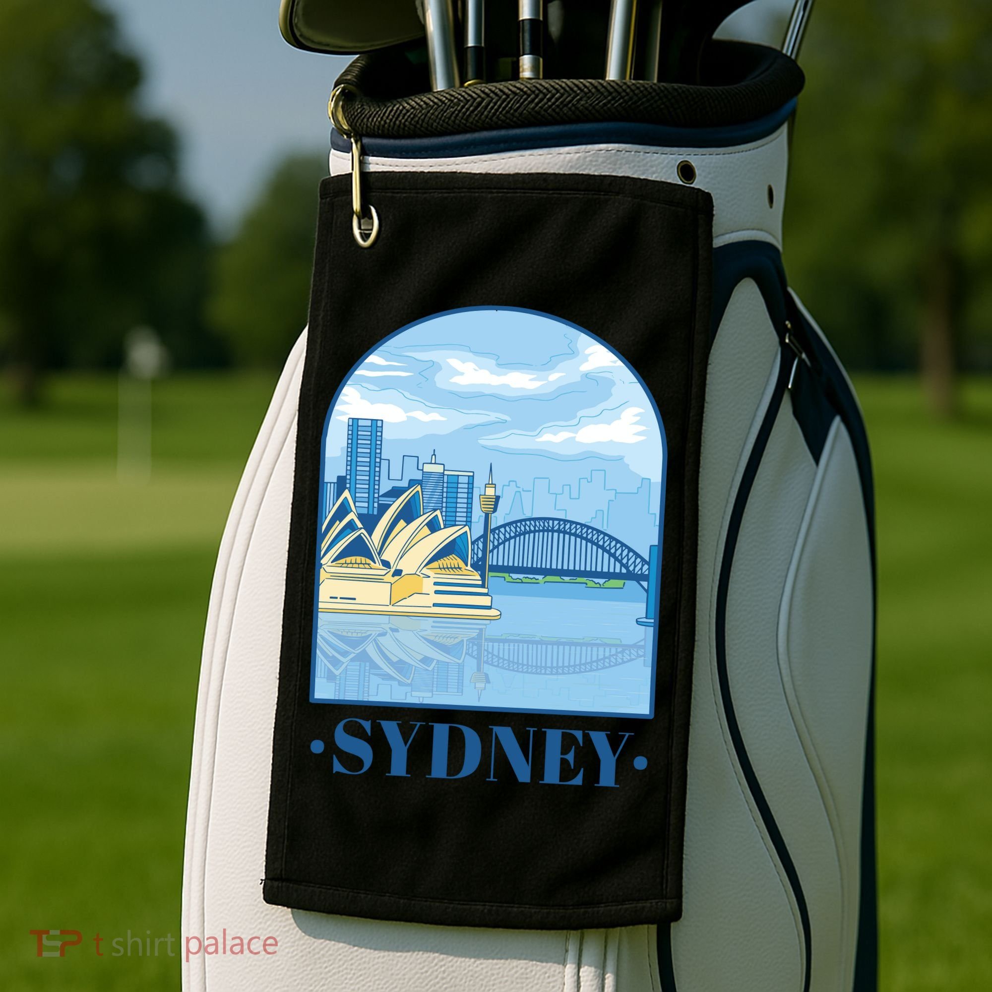 Sydney Skyline View Golf Towel