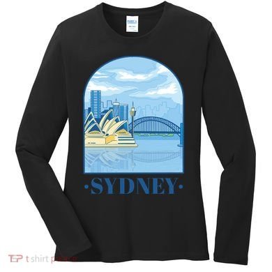 Sydney Skyline View Women's Long Sleeve Shirt