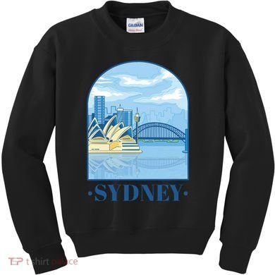 Sydney Skyline View Kids Sweatshirt