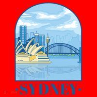 Sydney Skyline View Santa Hat thumb 1