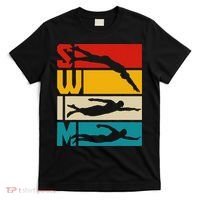 Swim Swimming Vintage Retro Swimmer T-Shirt thumb 0