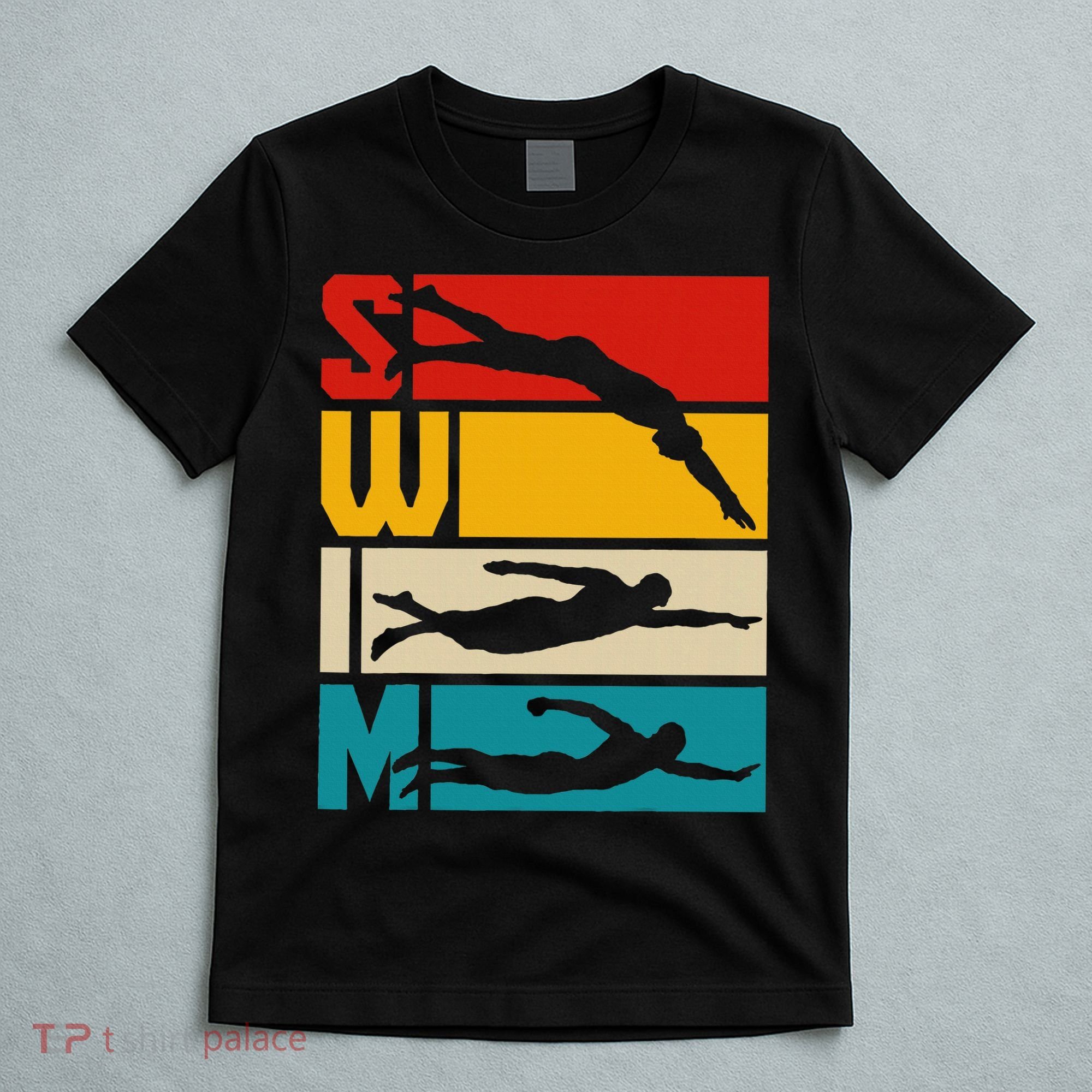 Swim Swimming Vintage Retro Swimmer T-Shirt