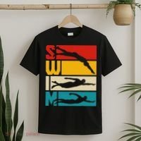 Swim Swimming Vintage Retro Swimmer T-Shirt thumb 2