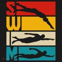 Swim Swimming Vintage Retro Swimmer T-Shirt thumb 7