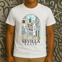 Sevilla Spain Vintage Retro Spanish Souvenir T-Shirt thumb 3
