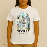Sevilla Spain Vintage Retro Spanish Souvenir T-Shirt thumb 4