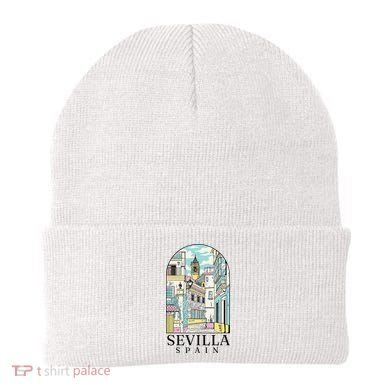 Sevilla Spain Vintage Retro Spanish Souvenir Beanie