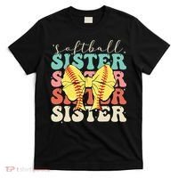 Softball Sister Vintage Sport Lover Sister T-Shirt thumb 0