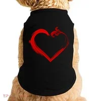 Simple Styled Valentines Heart Doggie Tank thumb 0