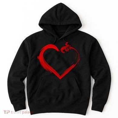 Simple Styled Valentines Heart Hoodie