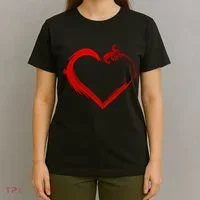 Simple Styled Valentines Heart T-Shirt thumb 4