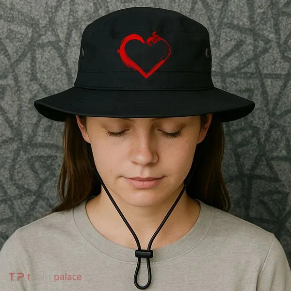 Simple Styled Valentines Heart Bucket Hat