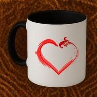 Simple Styled Valentines Heart Coffee Mug thumb 2