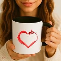 Simple Styled Valentines Heart Coffee Mug thumb 3