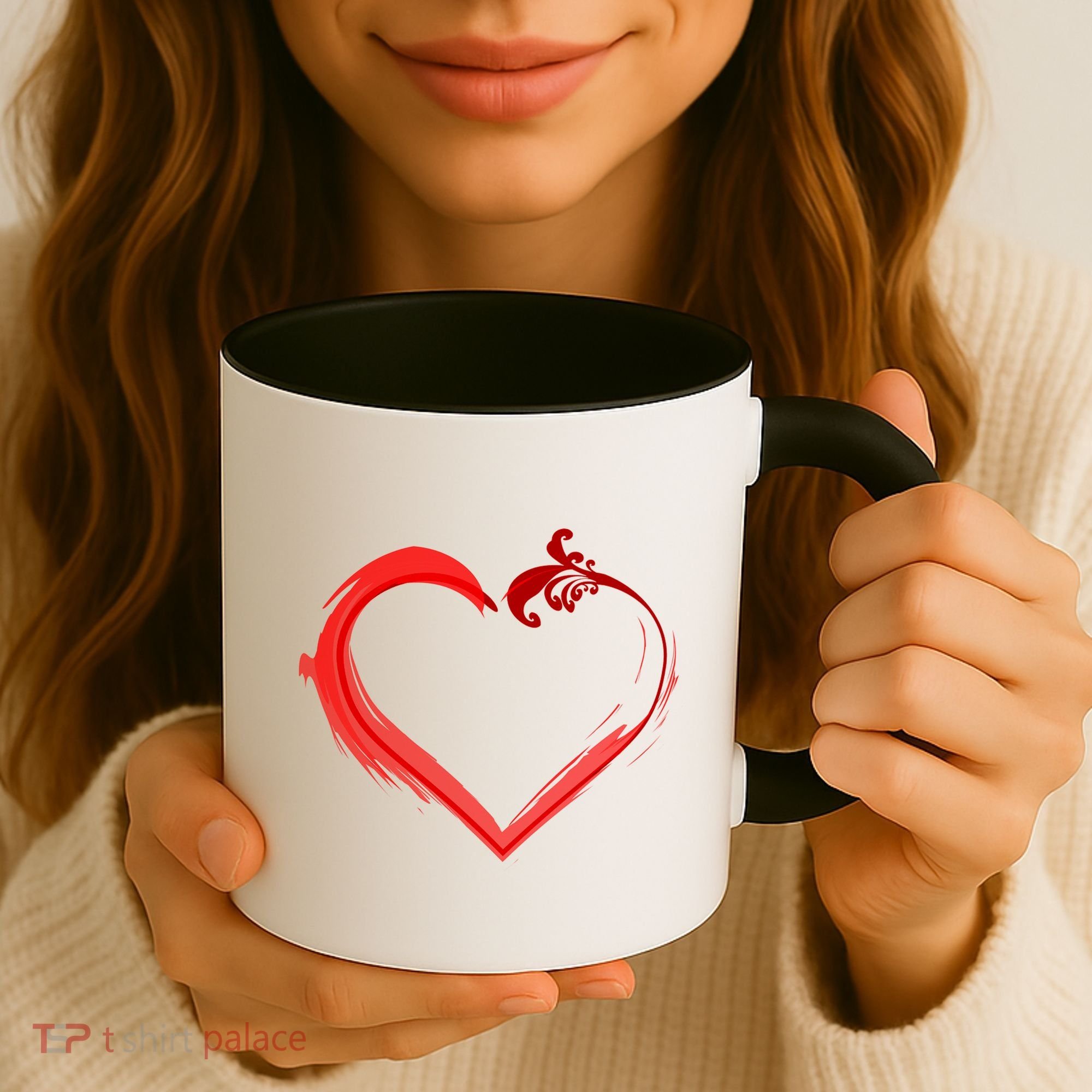 Simple Styled Valentines Heart Coffee Mug