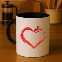 Simple Styled Valentines Heart Coffee Mug thumb 4