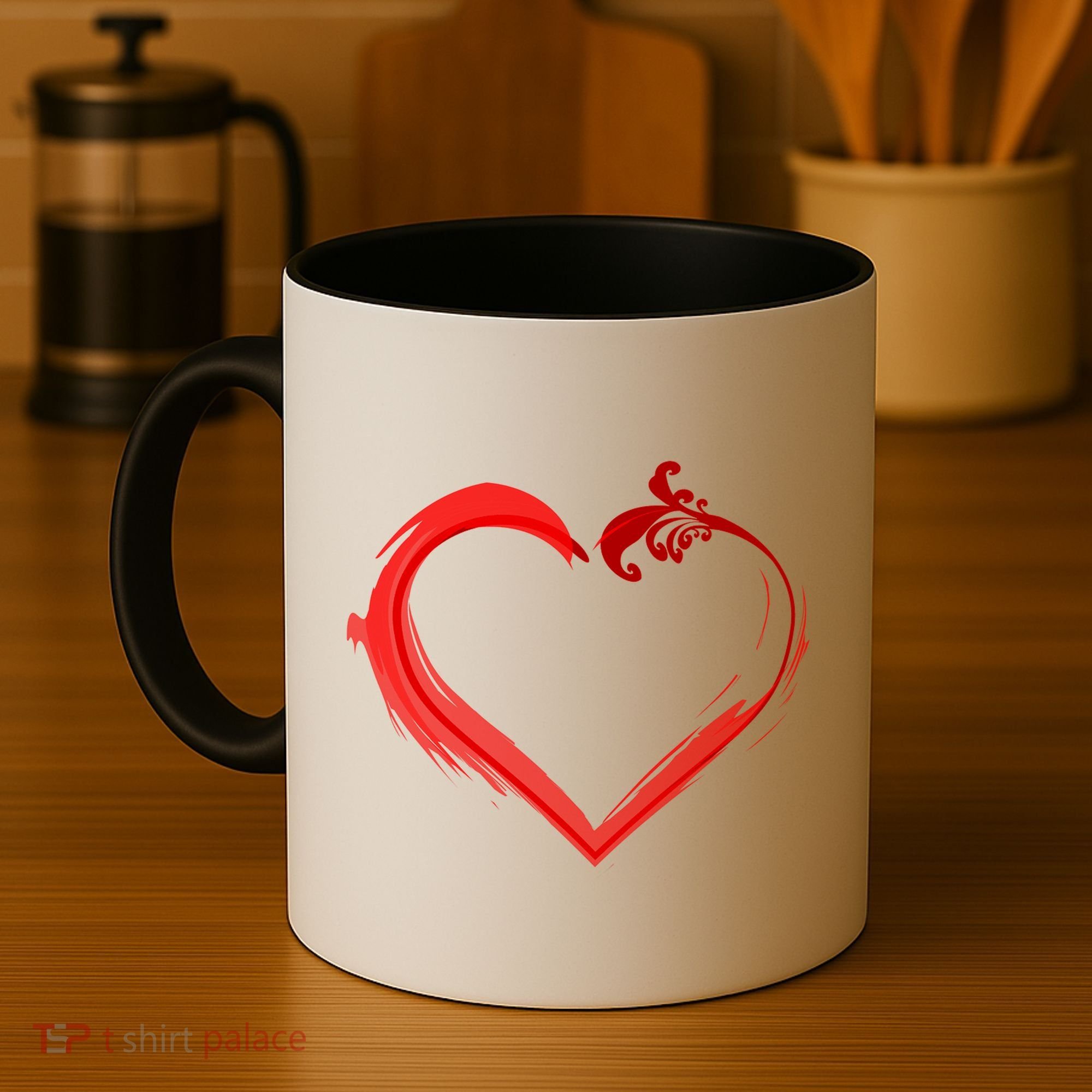 Simple Styled Valentines Heart Coffee Mug