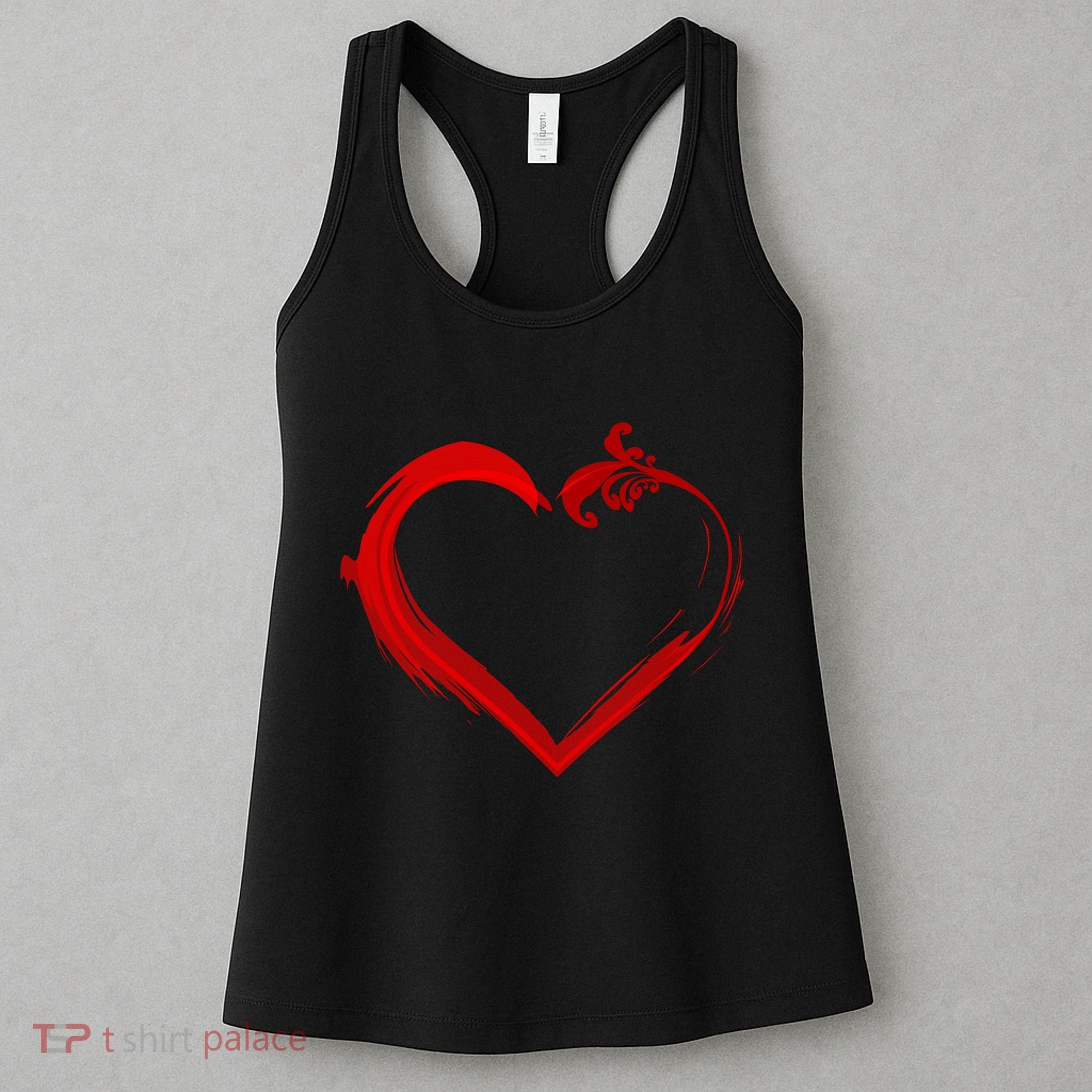 Simple Styled Valentines Heart Women's Tank Top
