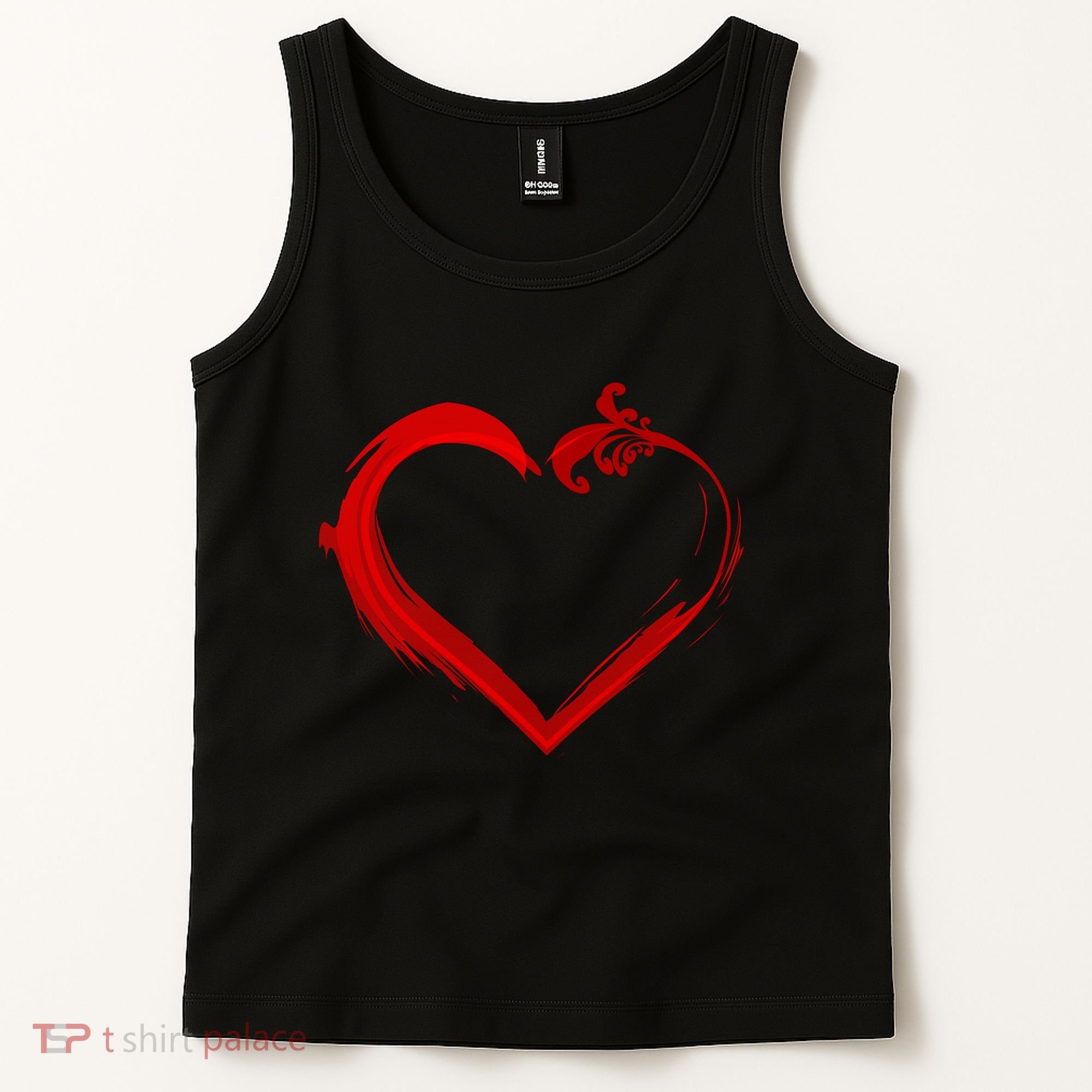 Simple Styled Valentines Heart Tank Top