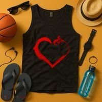 Simple Styled Valentines Heart Tank Top thumb 4