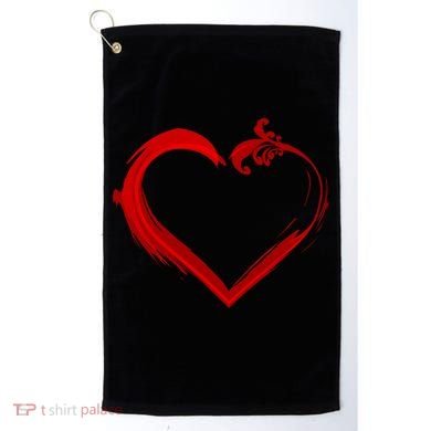 Simple Styled Valentines Heart Golf Towel
