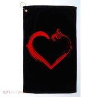 Simple Styled Valentines Heart Golf Towel thumb 0