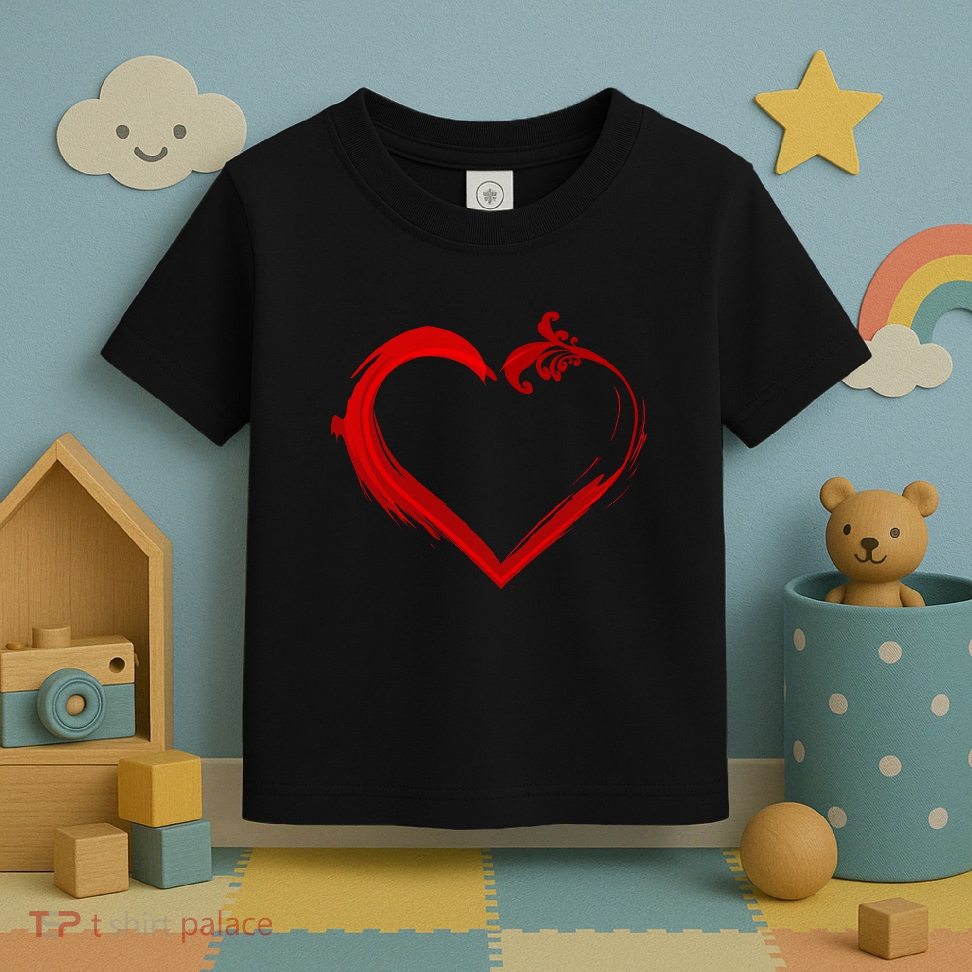 Simple Styled Valentines Heart Toddler T-Shirt