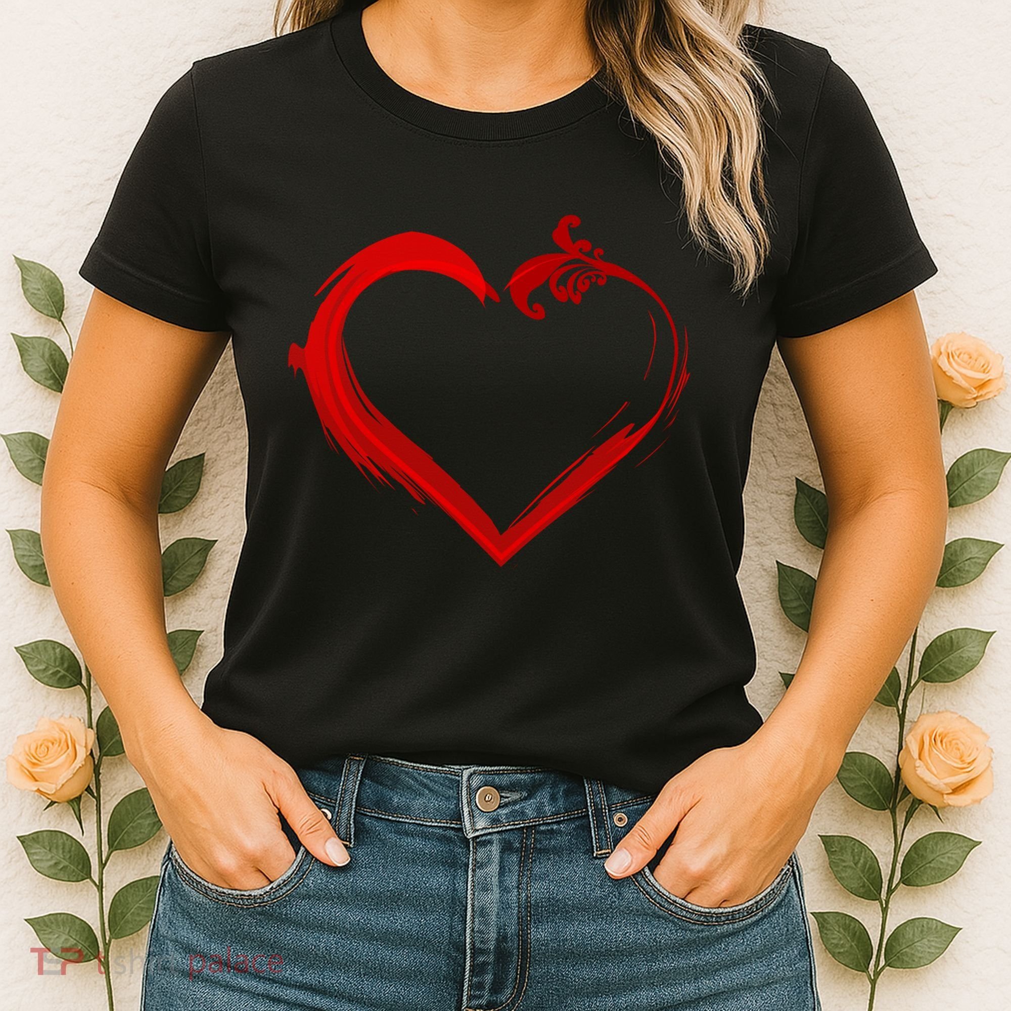 Simple Styled Valentines Heart Women's T-Shirt