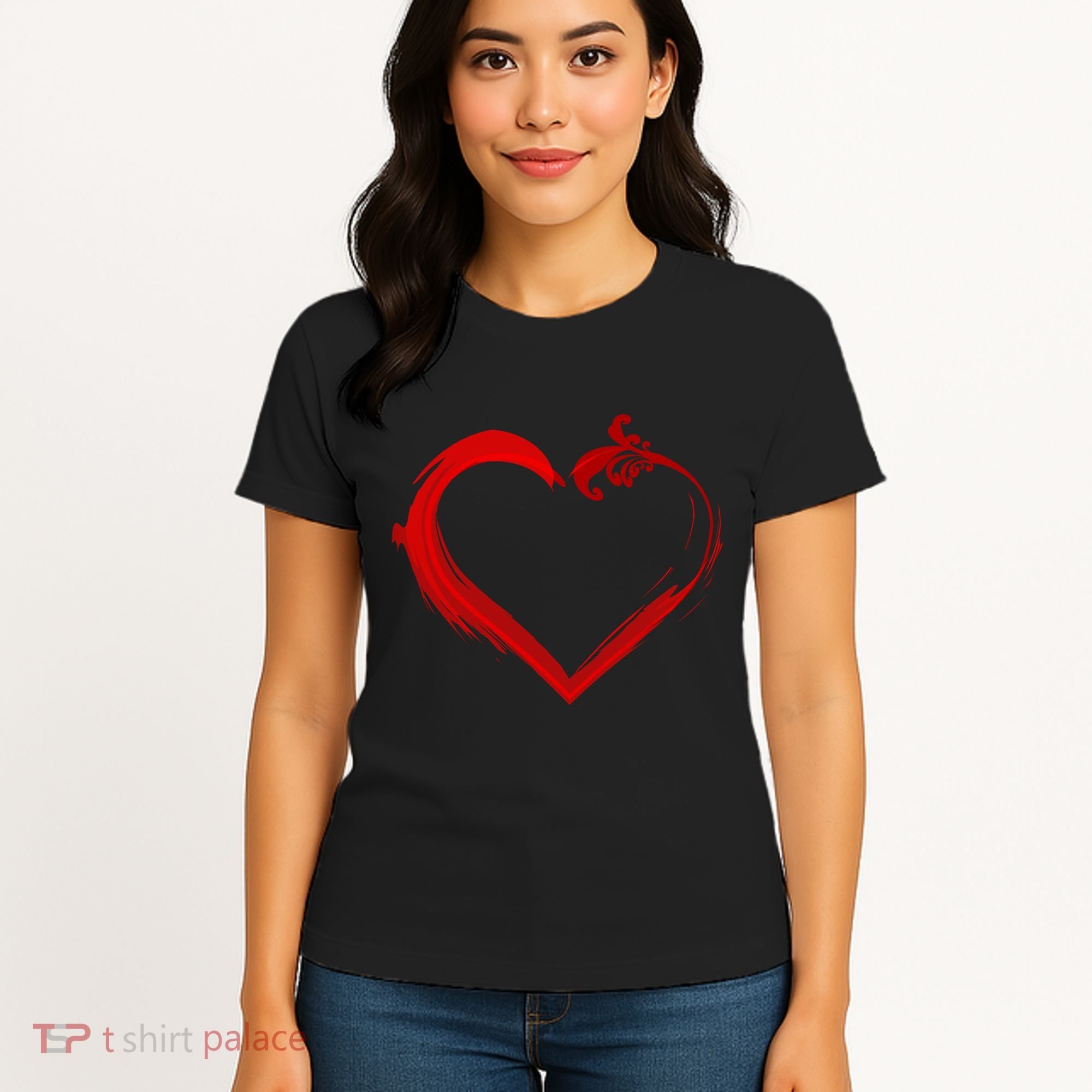 Simple Styled Valentines Heart Women's T-Shirt