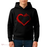 Simple Styled Valentines Heart Kids Hoodie thumb 4
