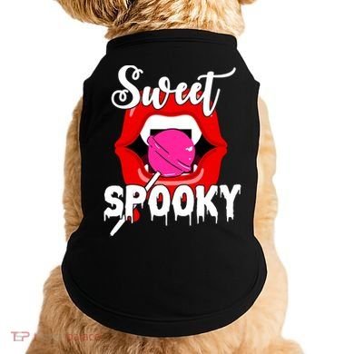 Sweet Spooky Vampire Lips Halloween Doggie Tank