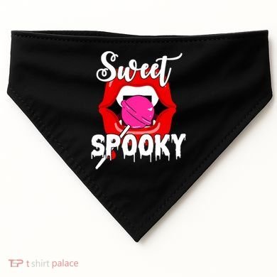 Sweet Spooky Vampire Lips Halloween USA-Made Doggie Bandana