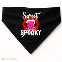 Sweet Spooky Vampire Lips Halloween USA-Made Doggie Bandana thumb 0