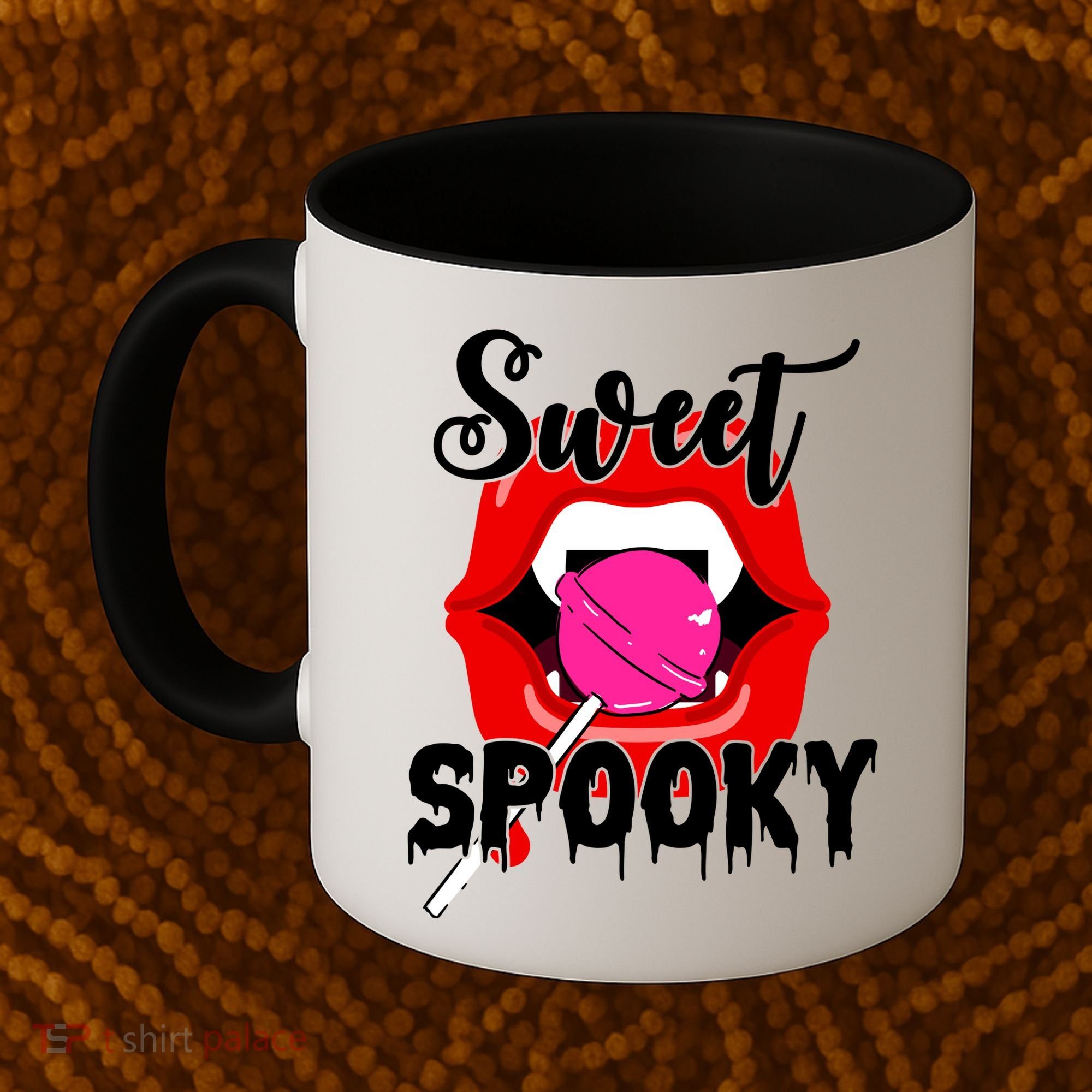 Sweet Spooky Vampire Lips Halloween Coffee Mug