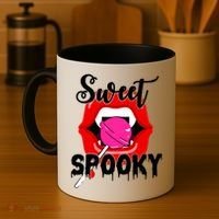 Sweet Spooky Vampire Lips Halloween Coffee Mug thumb 4