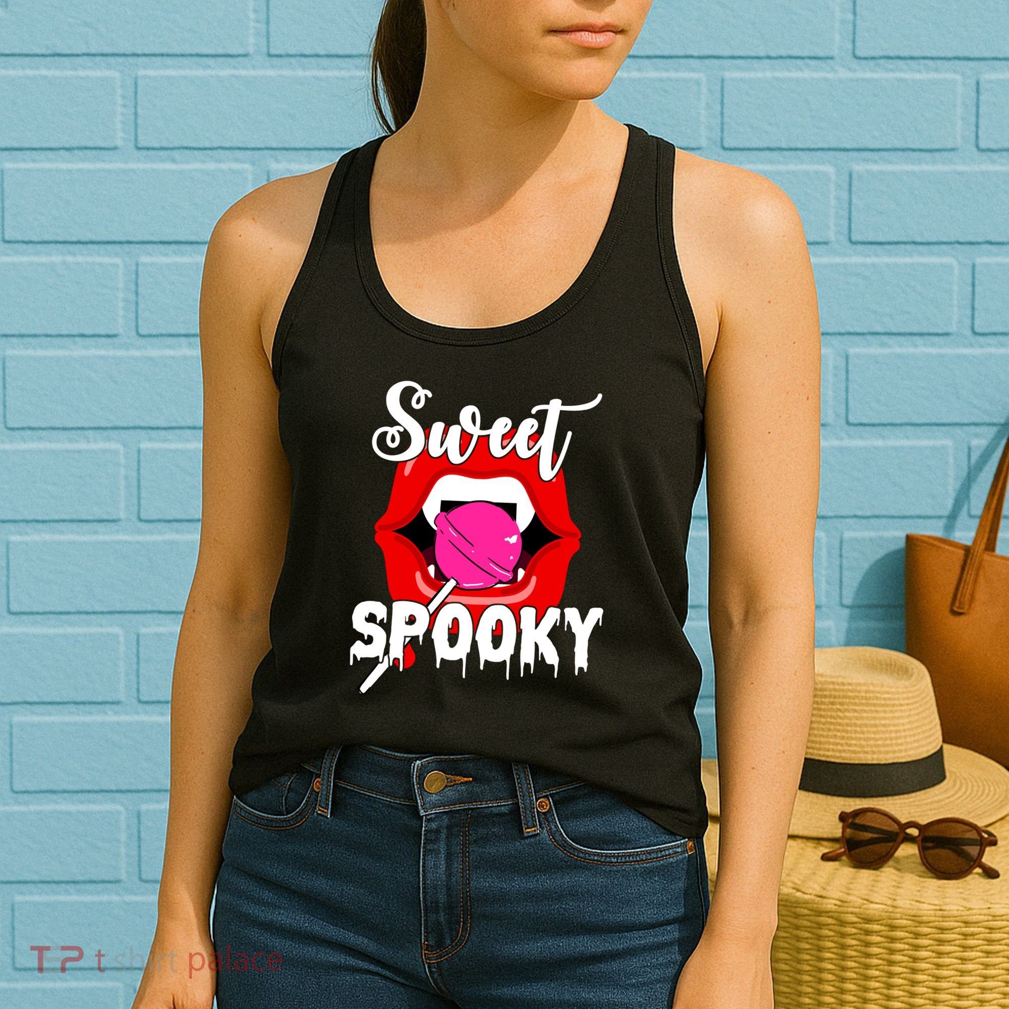 Sweet Spooky Vampire Lips Halloween Women's Tank Top