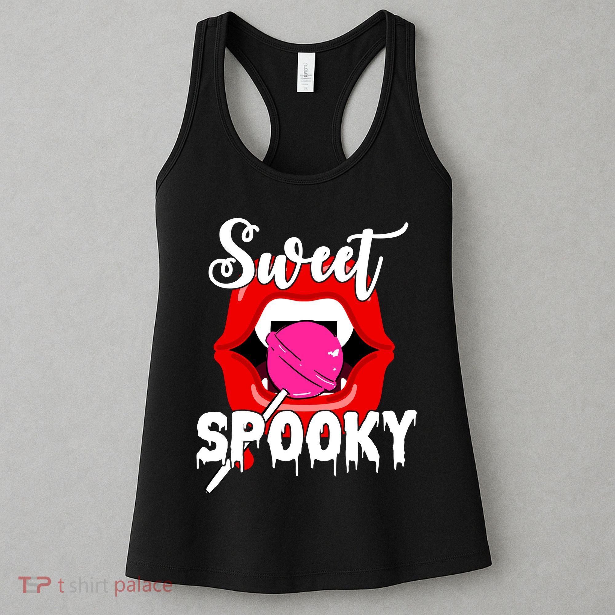 Sweet Spooky Vampire Lips Halloween Women's Tank Top