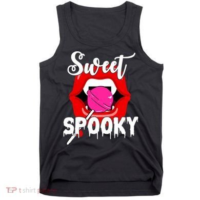 Sweet Spooky Vampire Lips Halloween Tank Top