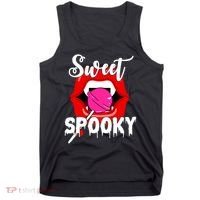 Sweet Spooky Vampire Lips Halloween Tank Top thumb 0