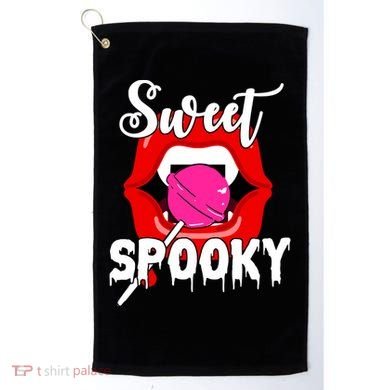Sweet Spooky Vampire Lips Halloween Golf Towel