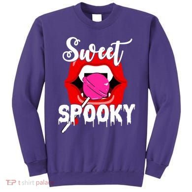 Sweet Spooky Vampire Lips Halloween Sweatshirt