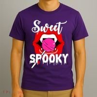 Sweet Spooky Vampire Lips Halloween T-Shirt thumb 3