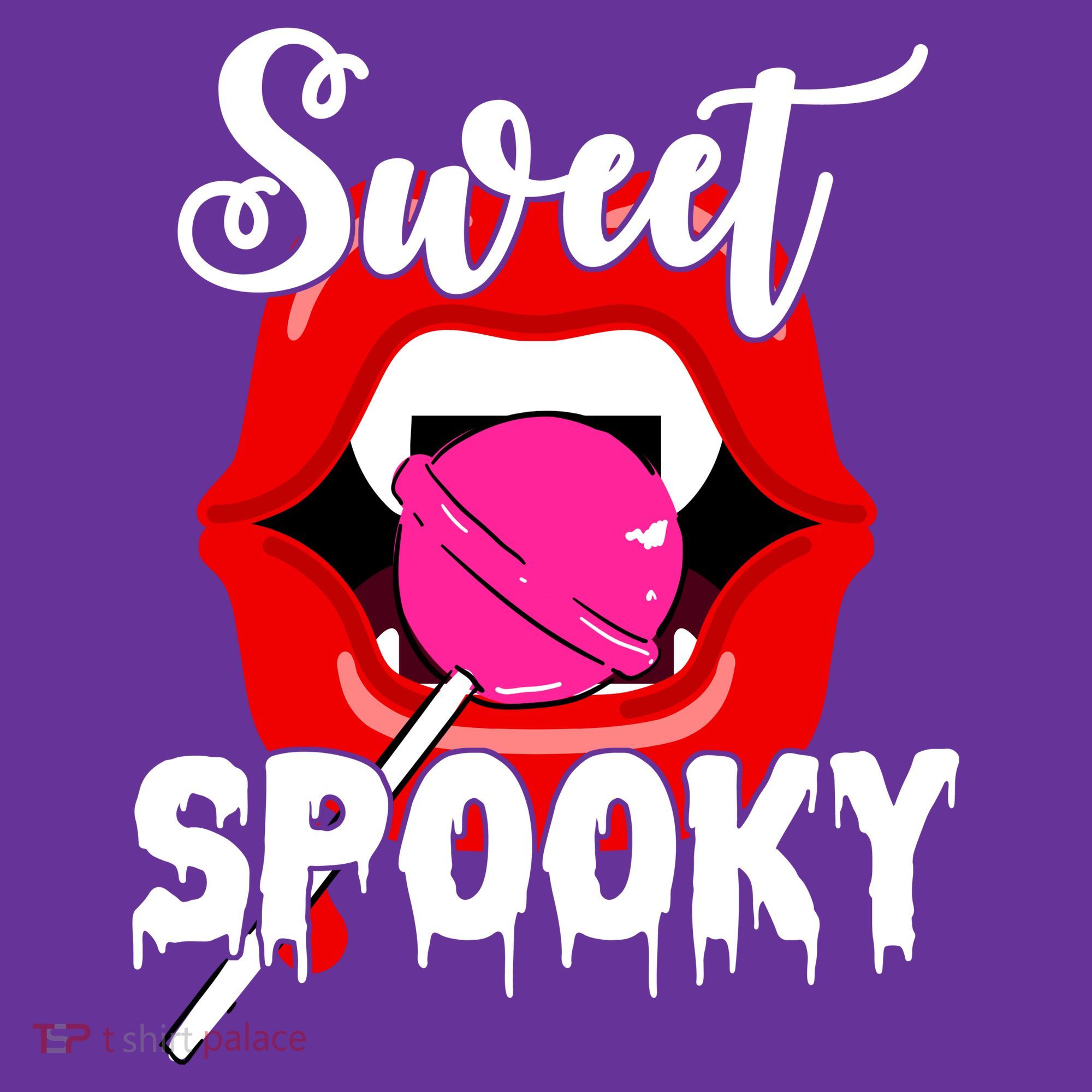 Sweet Spooky Vampire Lips Halloween Button