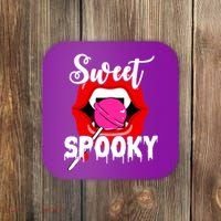Sweet Spooky Vampire Lips Halloween Coaster thumb 0