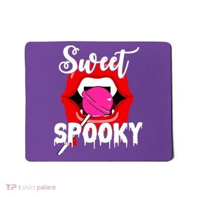 Sweet Spooky Vampire Lips Halloween Mousepad