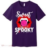 Sweet Spooky Vampire Lips Halloween Premium T-Shirt thumb 0