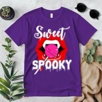 Sweet Spooky Vampire Lips Halloween Premium T-Shirt thumb 2
